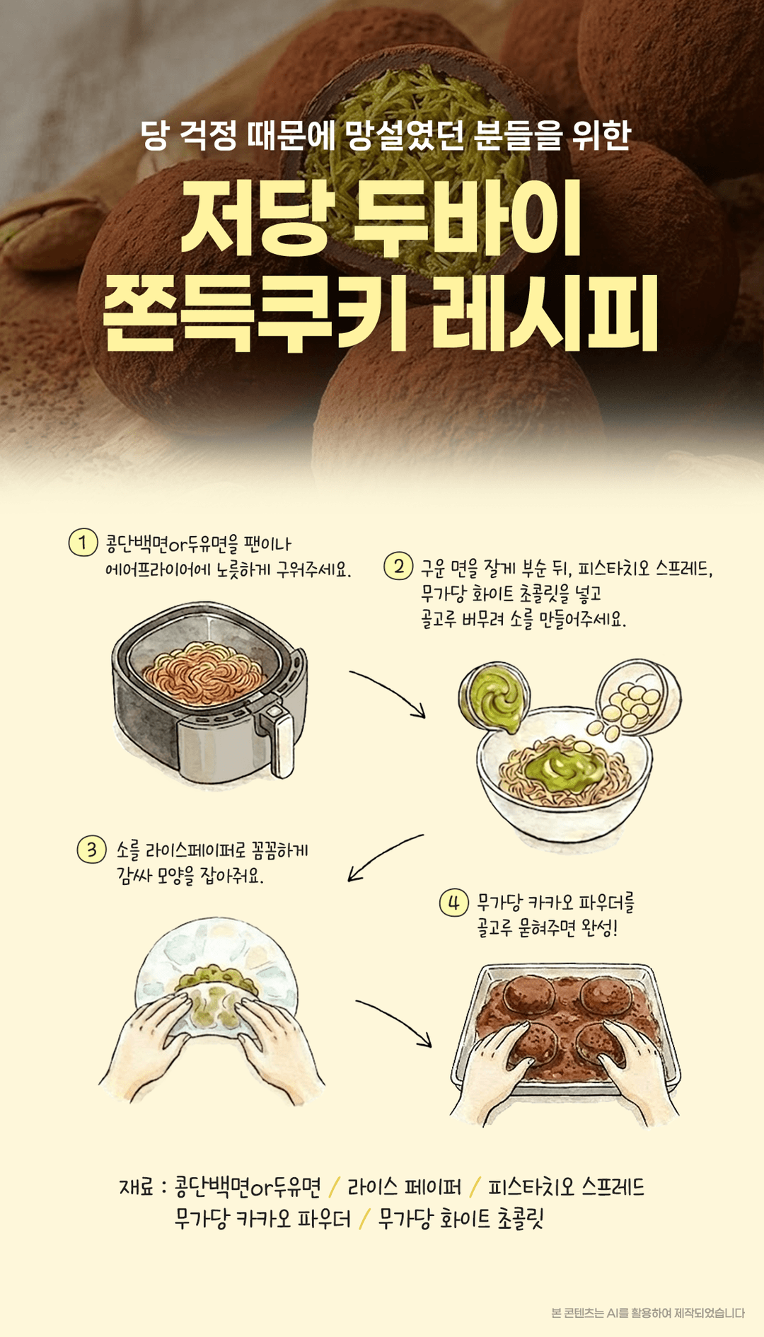 두쫀쿠 몰래먹고 PT쌤한테 혼난 사람? 저당 두쫀쿠 레시피 알아보기