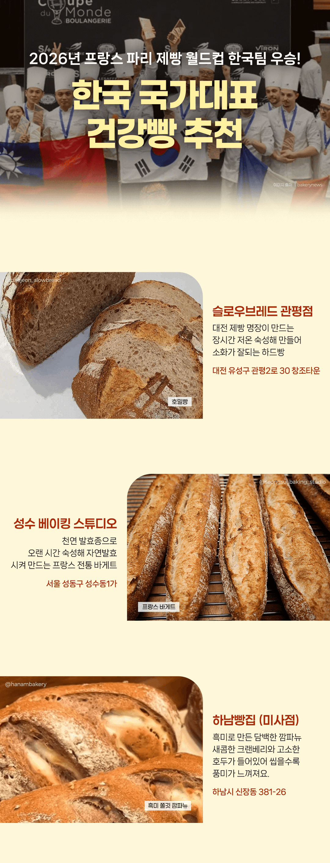 2026 제빵 월드컵 한국팀 우승! 한국 국가대표 건강빵 추천 ✨