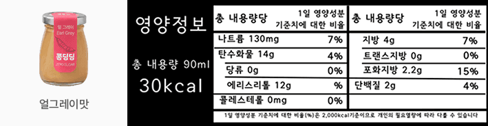 콩딩딩 영양정보 얼그레이