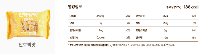 테스트_영양가득 제로 단호박 단백질 설기떡 (85g X 10개입)_T-B1
