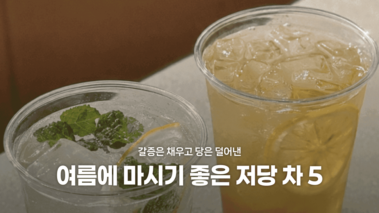 갈증은 채우고 당은 덜어낸 여름에 마시기 좋은 저당차 5