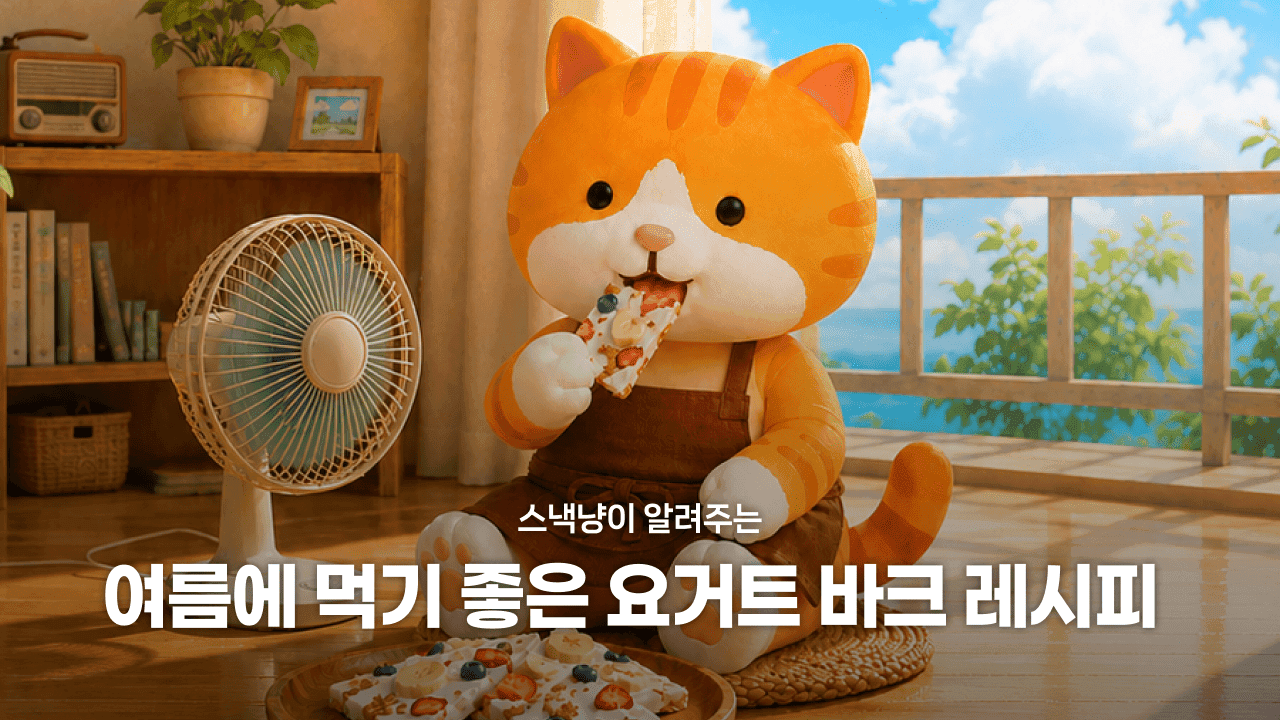 스낵냥이 알려주는 요거트 바크 레시피